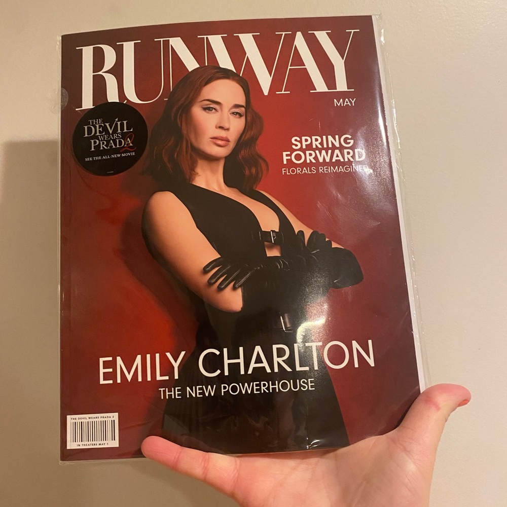Devil wears Prada 2 RUNWAY Magazine May Issue - Emily Charlton Cover (Red)